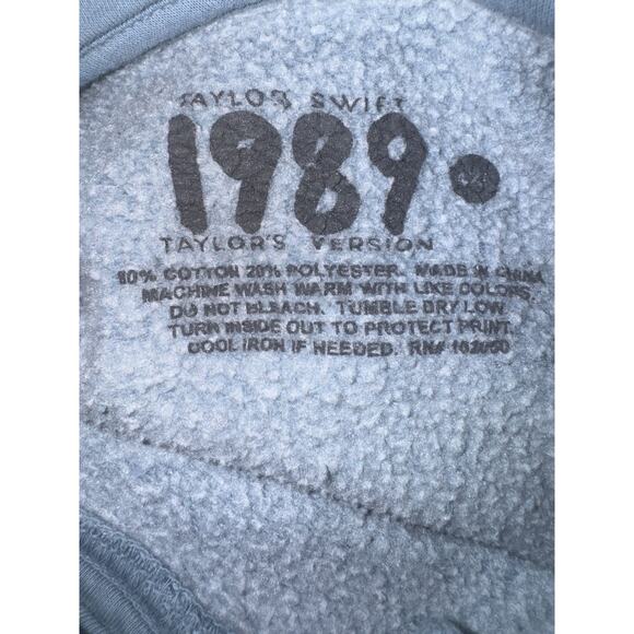 Taylor Swift 1989 Taylor's Version Hoodie Dusty Blue Eras Tour Merch Sz 4XL - Picture 5 of 6